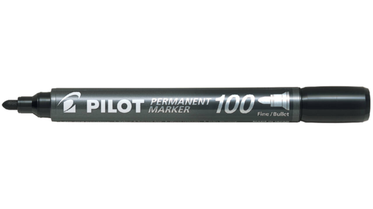 Viltstift PILOT 100 rond fijn zwart
