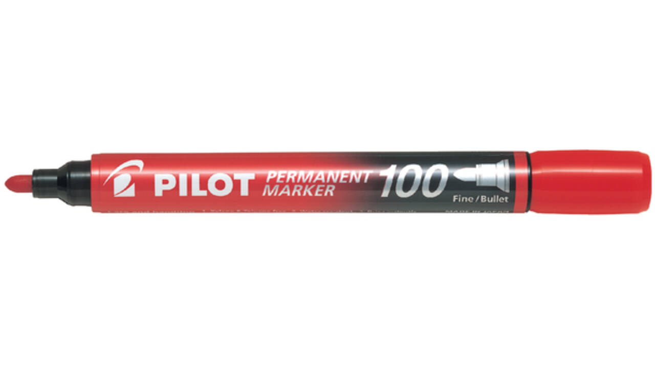 Viltstift PILOT 100 rond fijn rood