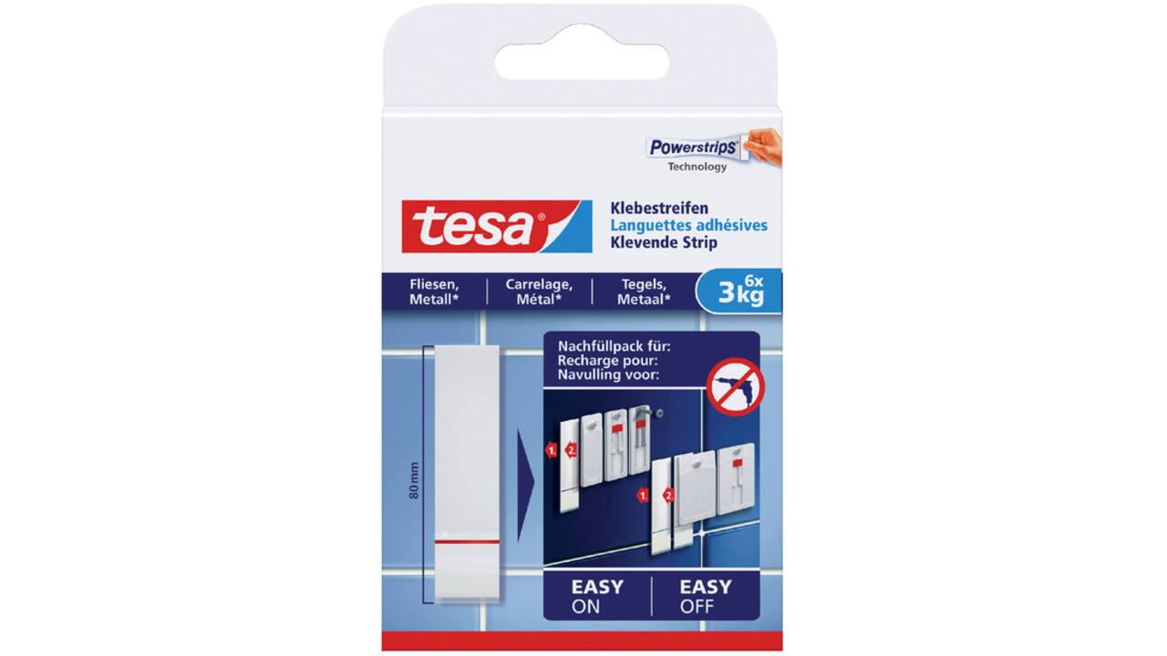 Kleefstrips tesa® tegels & metaal 3kg wit