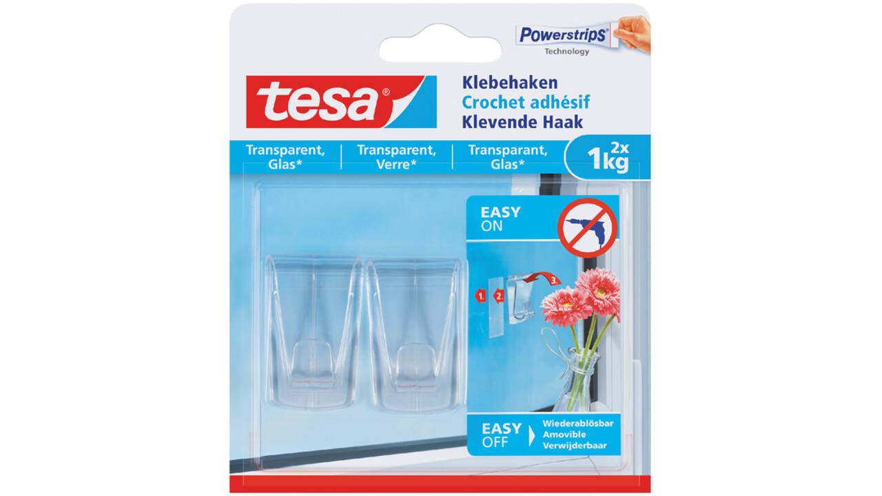 Klevende haak tesa® 1kg transparant