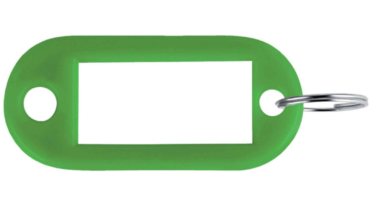 Sleutellabel Pavo kunststof groen