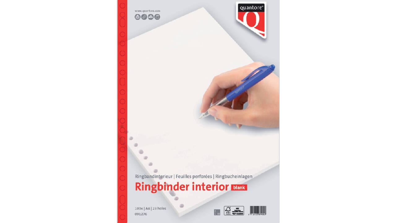 Interieur Quantore A4 23-gaats blanco 100vel