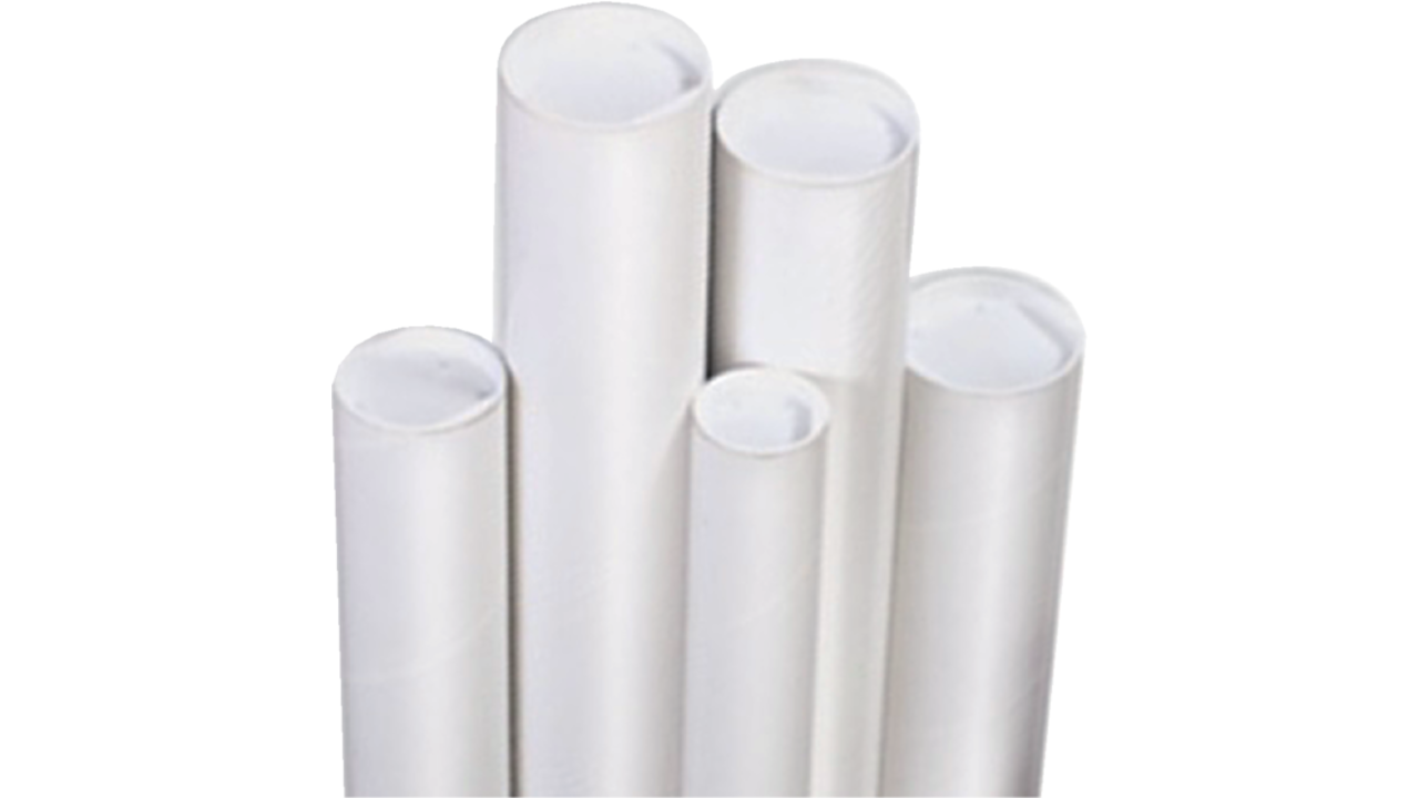 Verzendkoker CleverPack A1 650x50x1.5 met doppen wit pak à 5 stuks