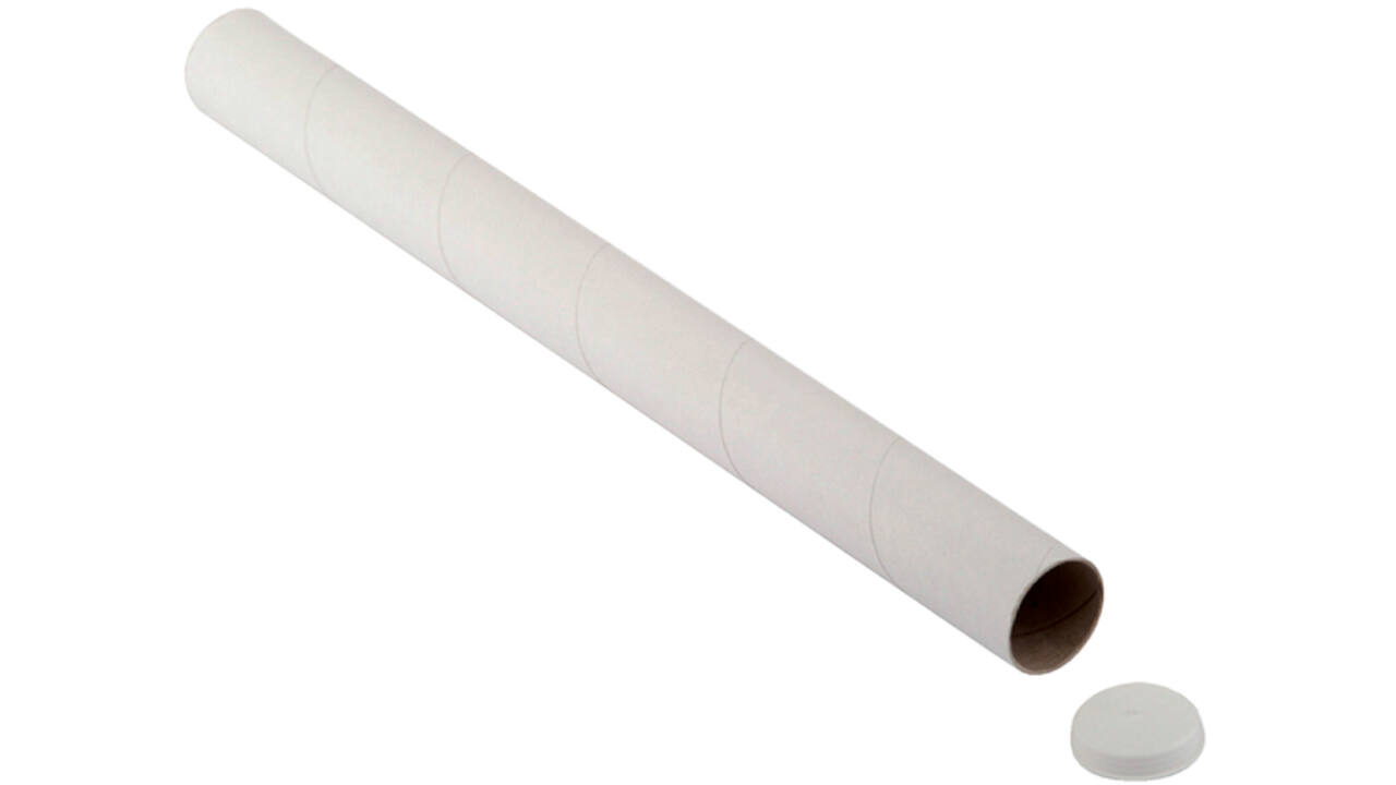 Verzendkoker CleverPack A0 850x50x1.5 met doppen wit pak à 20 stuks