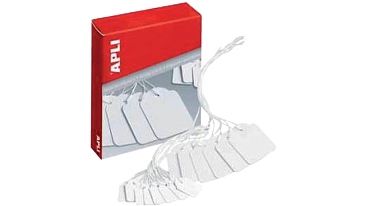 Label Apli karton nr383 7x19mm wit