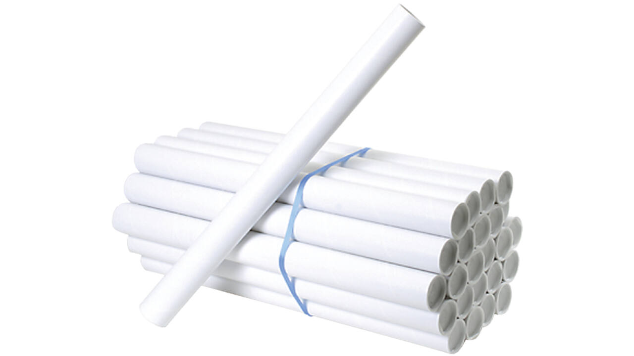Verzendkoker CleverPack A3 330x29.7x1.2 met doppen wit pak à 20 stuks