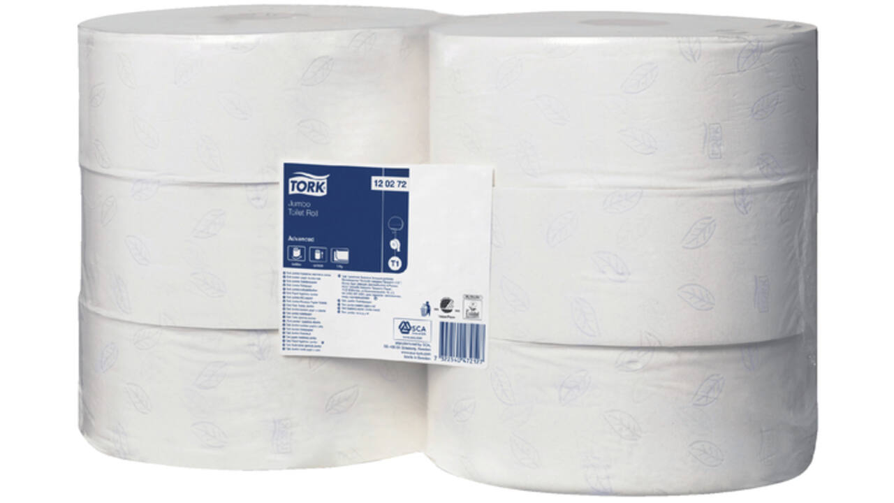 Toiletpapier Tork T1 Advanced jumbo 2-laags 360m wit 120272