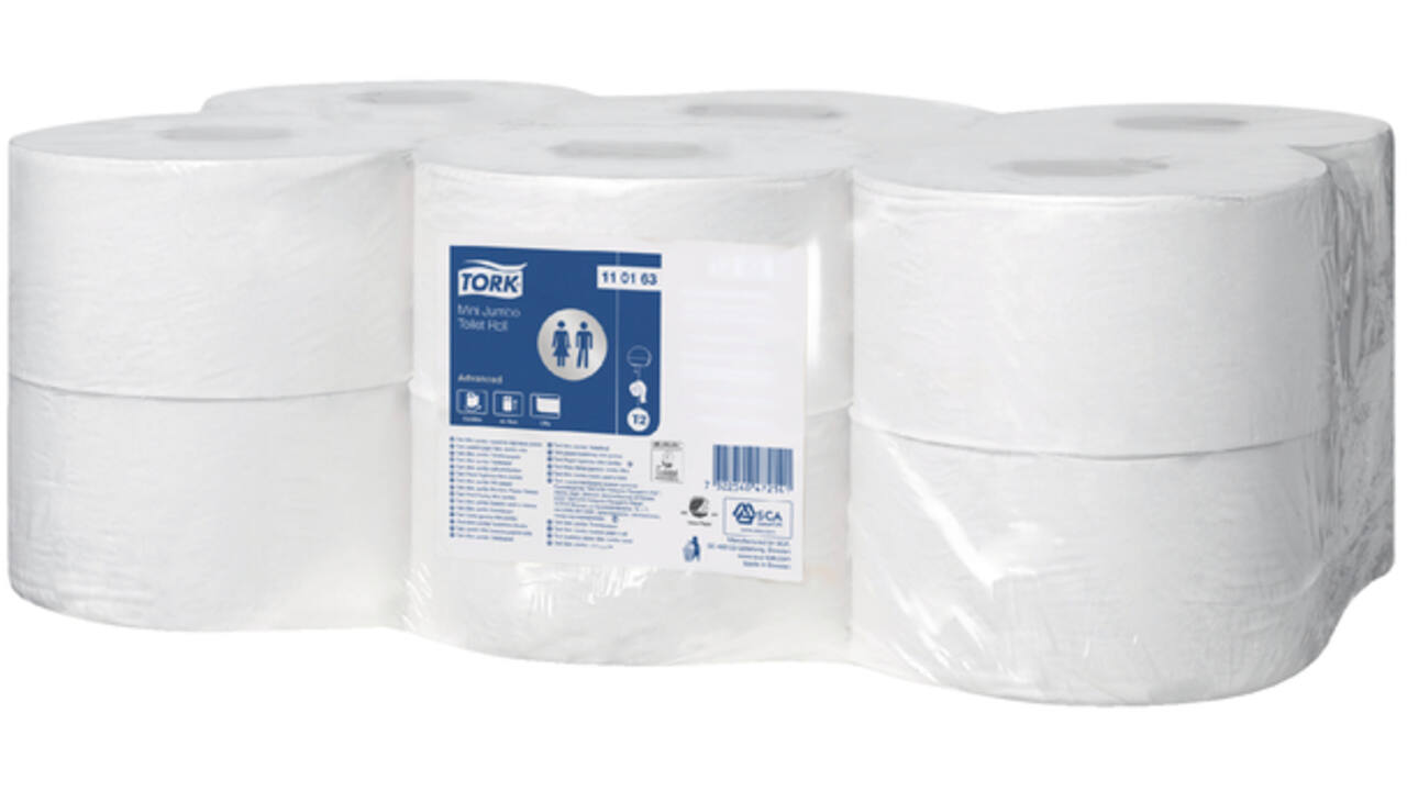 Toiletpapier Tork T2 Universal 1-laags 240mtr wit 110163