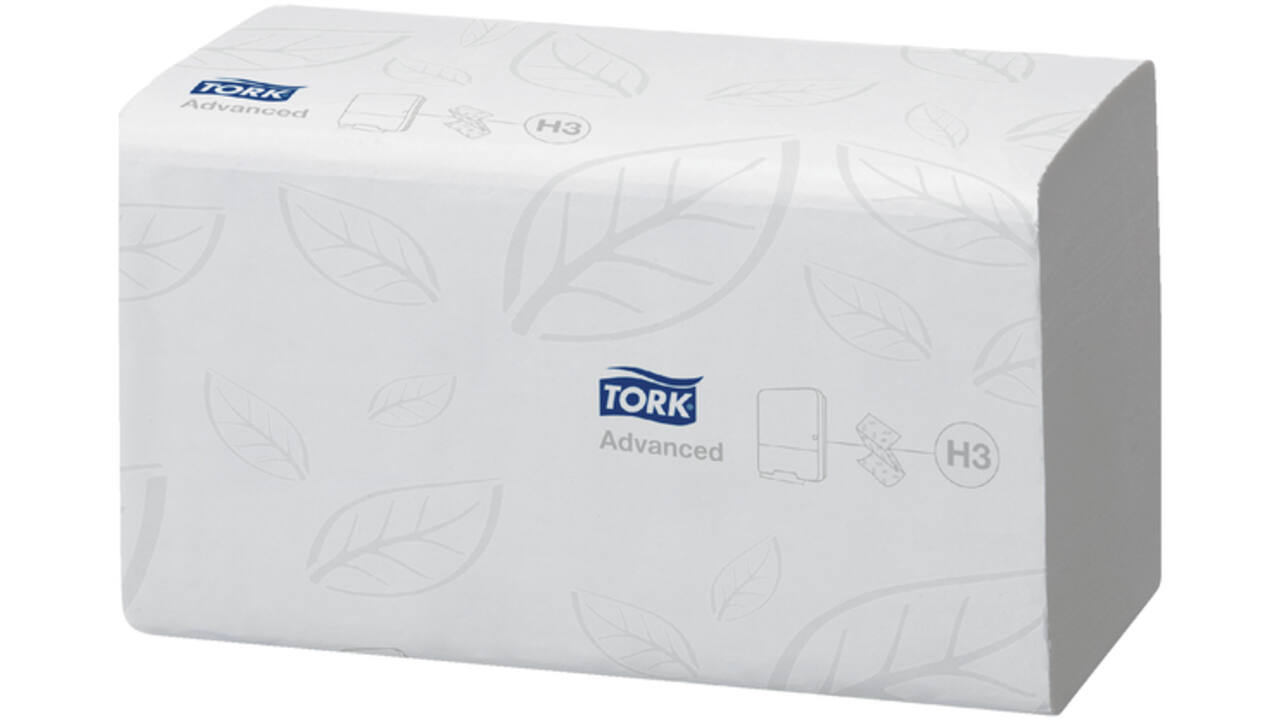 Handdoek Tork H3 Advanced Z-gevouwen 2-laags wit 290163