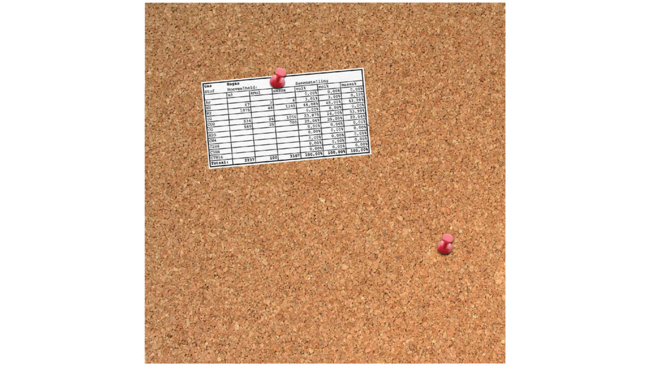Prikbord Desq 35x35cm kurk