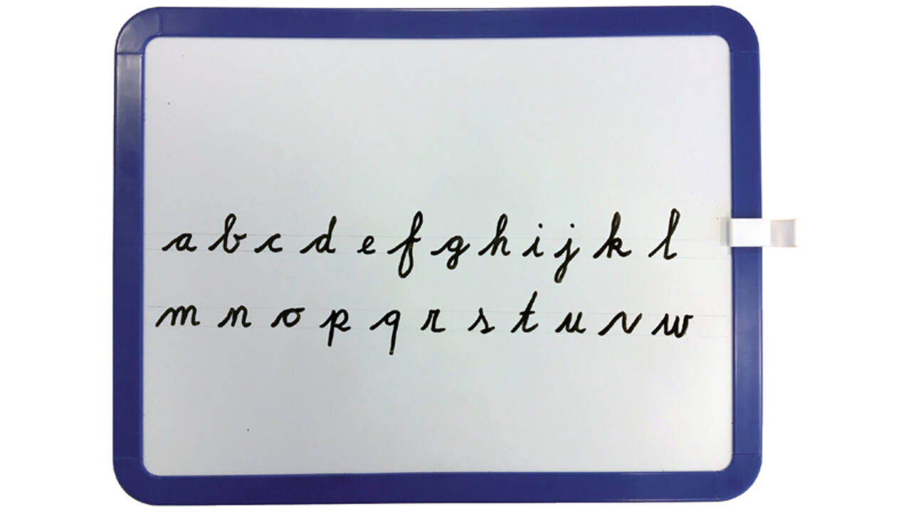Whiteboard Desq 21X28cm tweezijdig magnetisch