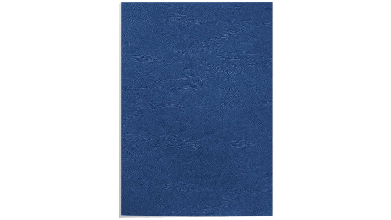 Voorblad Fellowes A4 lederlook royal blauw 100stuks