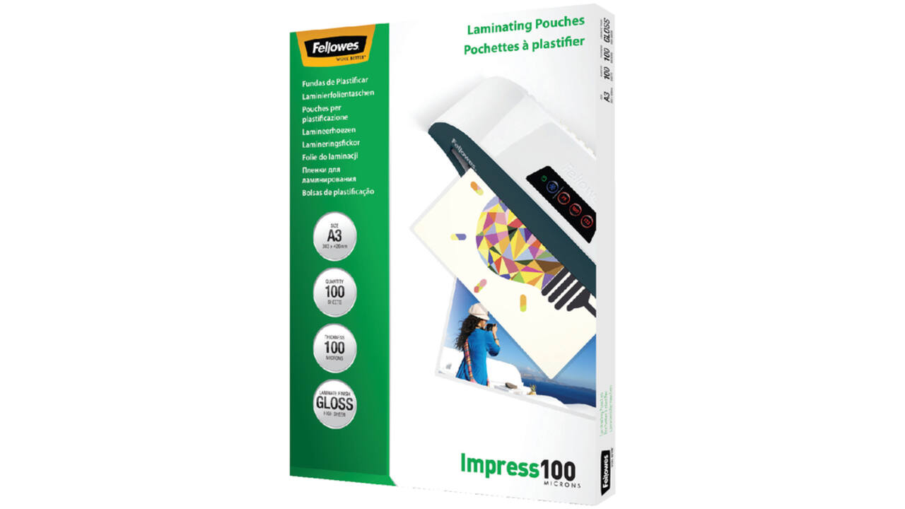 Lamineerhoes Fellowes A3 2x100micron glans 100stuks