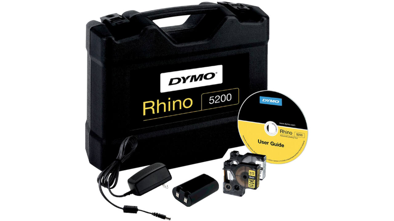 Labelprinter Dymo Rhino 5200 industrieel abc 19mm geel in koffer