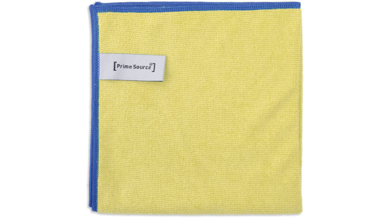 Microvezeldoek Primesource professional 38x38cm geel pak à 10 stuks