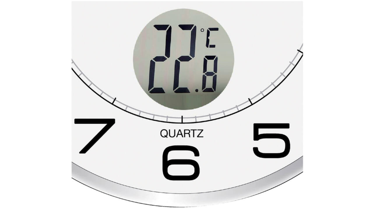 Wandklok Unilux Tempus Ø 30.5cm lichtgrijs/wit