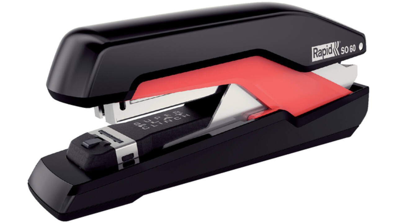Bureaunietmachine Rapid Supreme fullstrip S1O60 60 vel zwart/rood
