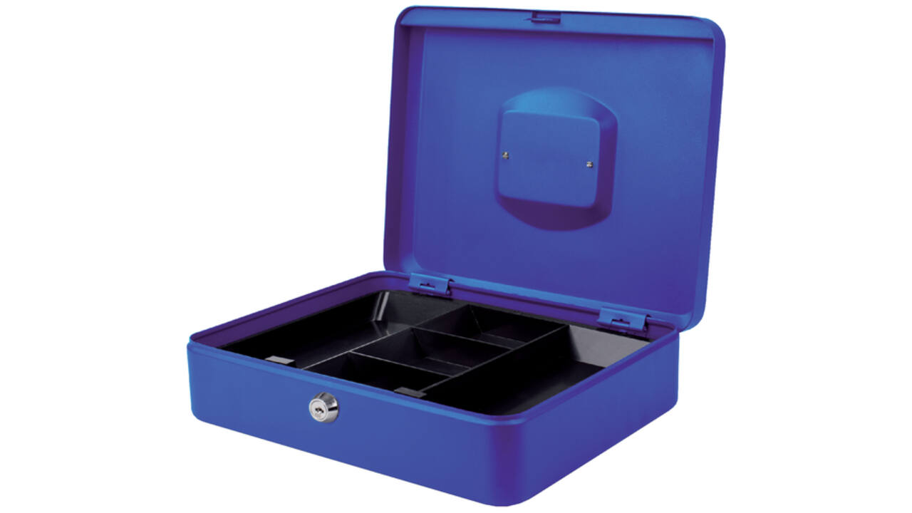 Geldkist Pavo 300x240x90mm blauw