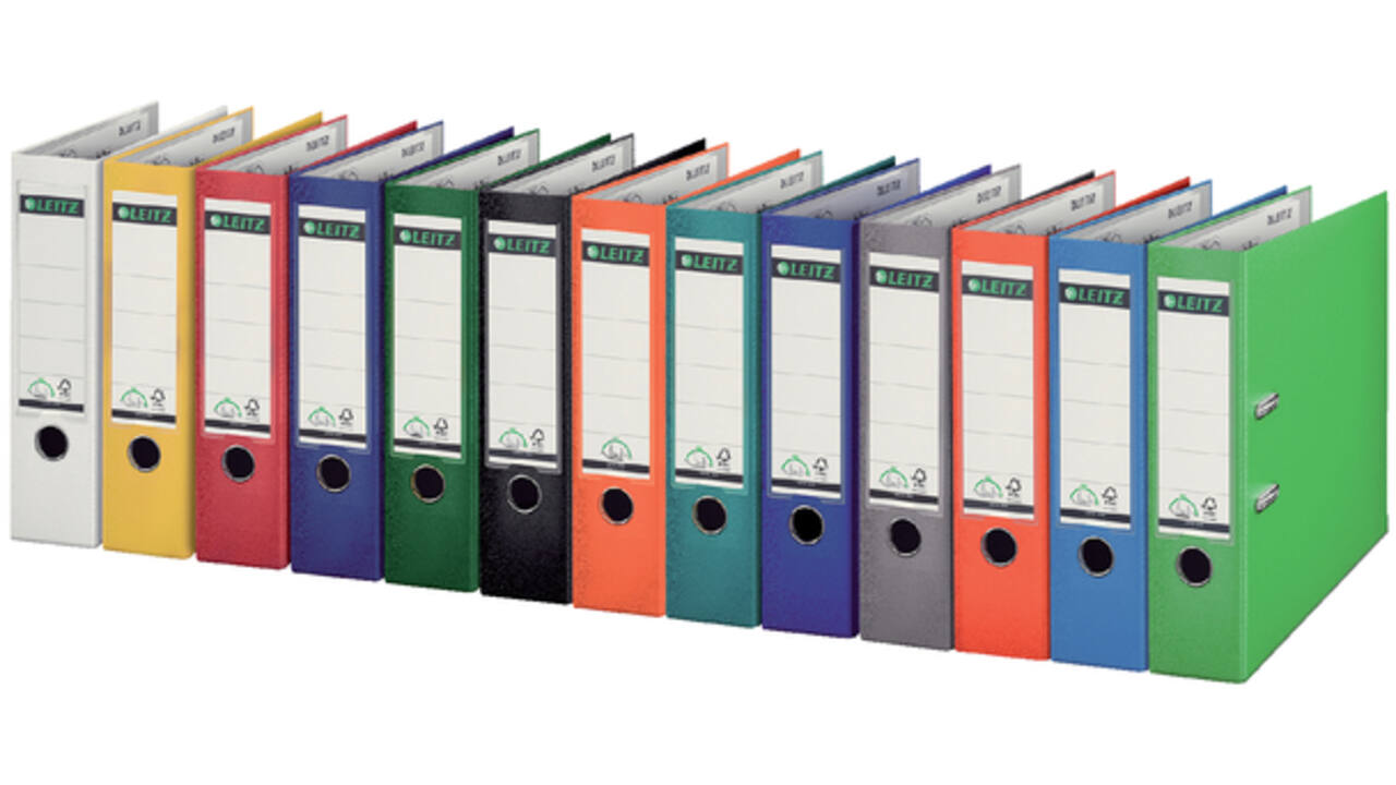 Ordner Leitz 1010 180° 80mm PP A4 blauw