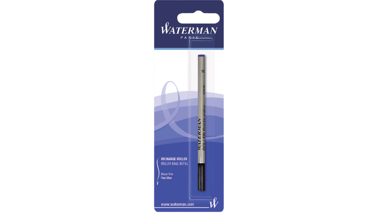 Rollerpenvulling Waterman fijn blauw blister à 1 stuk
