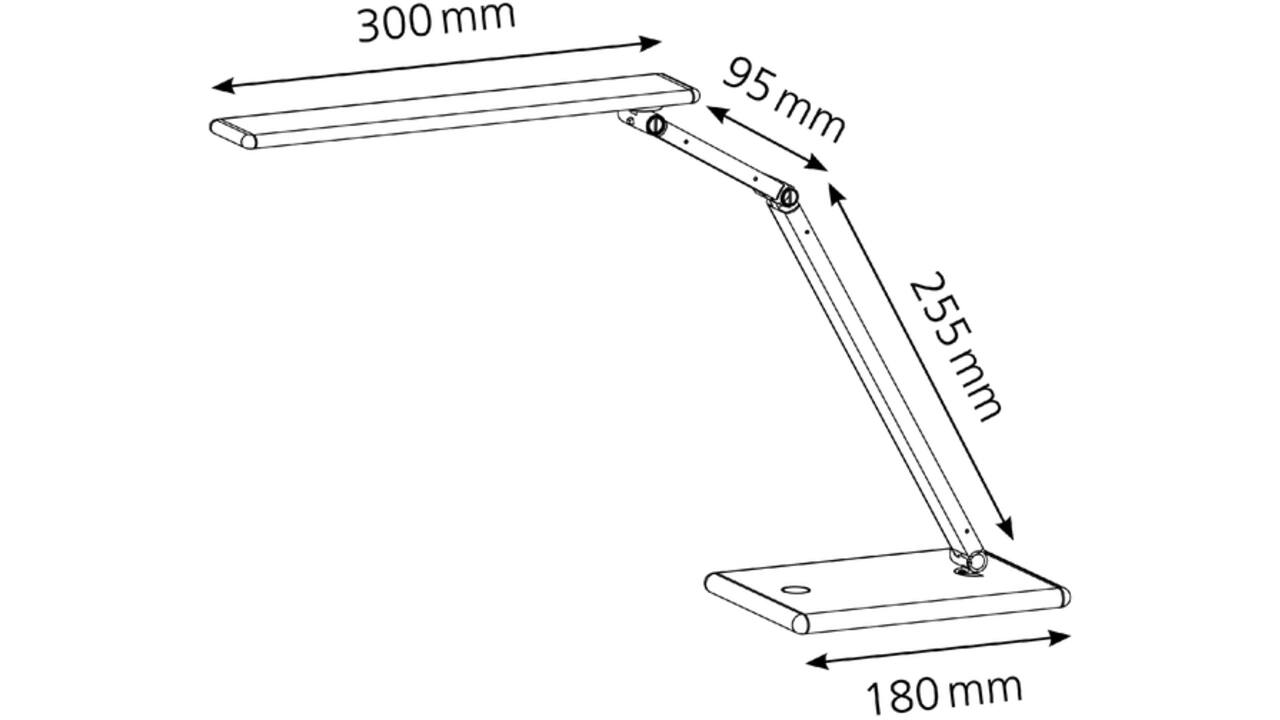 Bureaulamp Hansa led Slim zilvergrijs