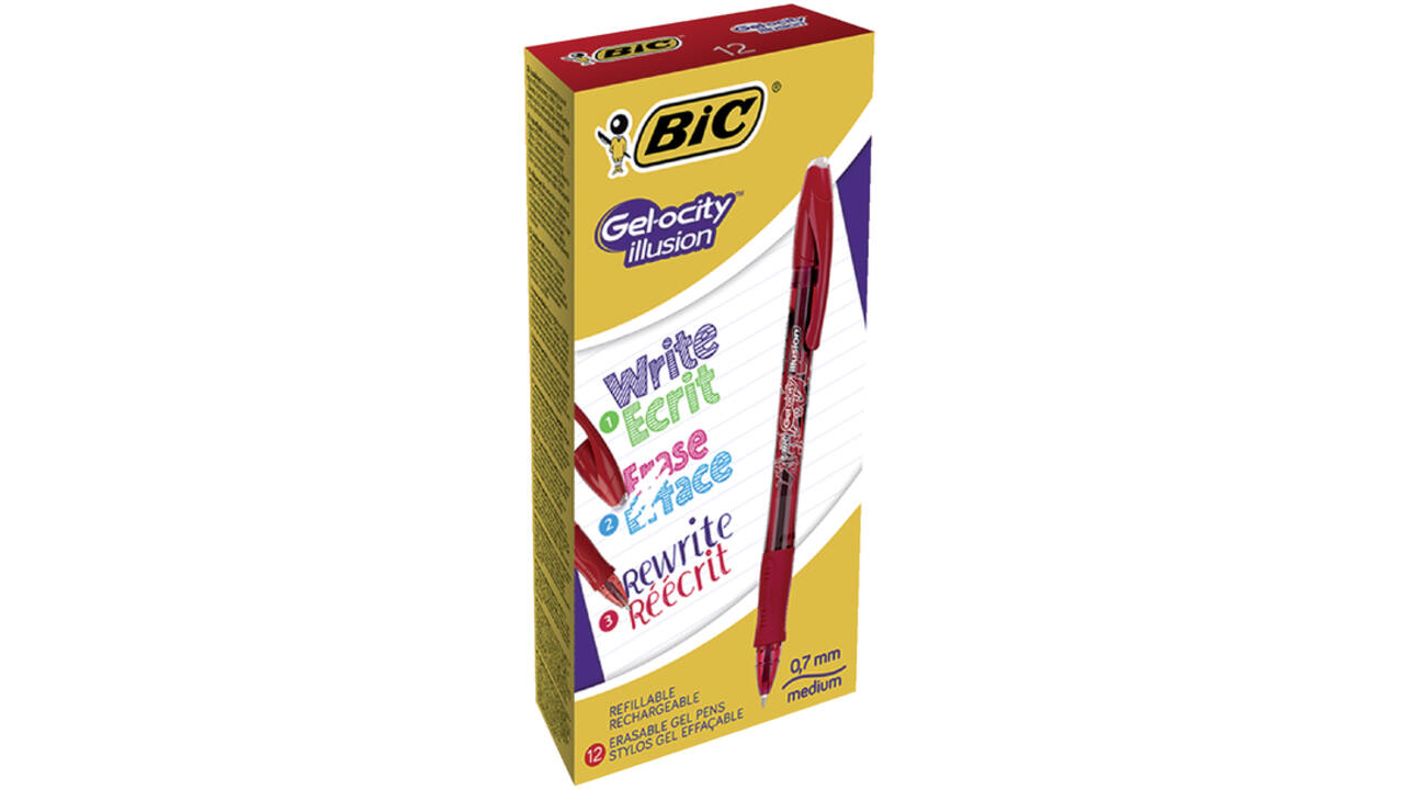 Gelschrijver Bic Gel-ocity illusion medium rood