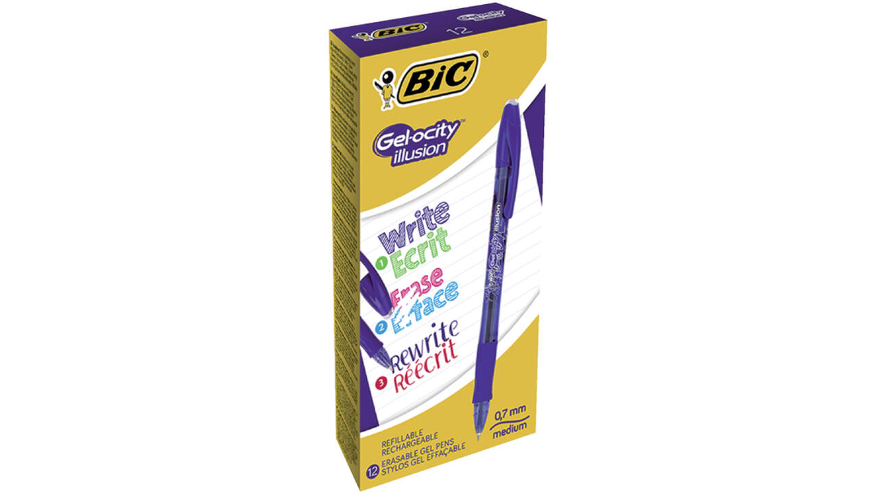 Gelschrijver Bic Gel-ocity illusion medium blauw