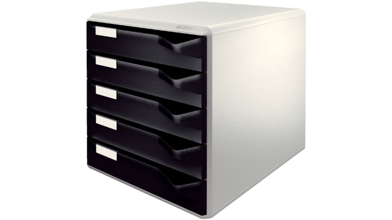 Ladenblok Leitz A4 5 laden zwart/wit