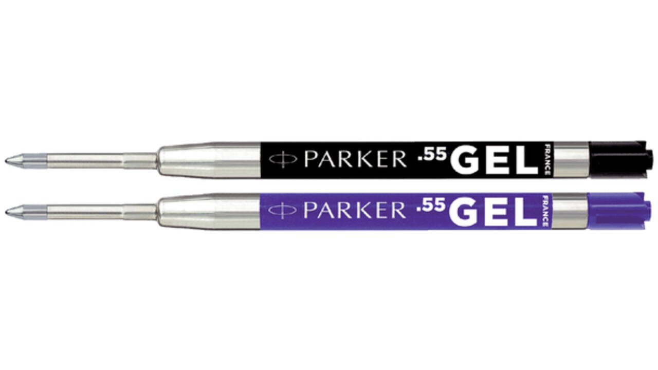 Gelschrijvervulling Parker Quink fijn zwart blister à 1 stuk