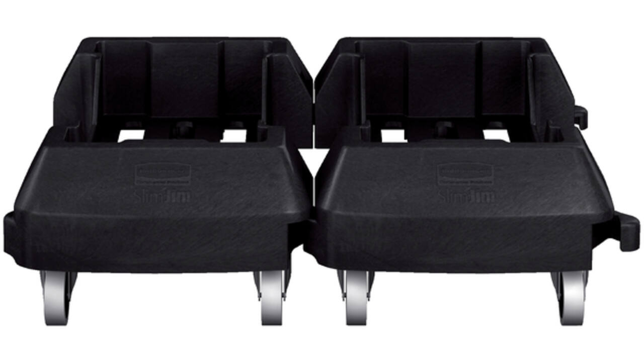 Onderstel Rubbermaid Slim Jim zwart