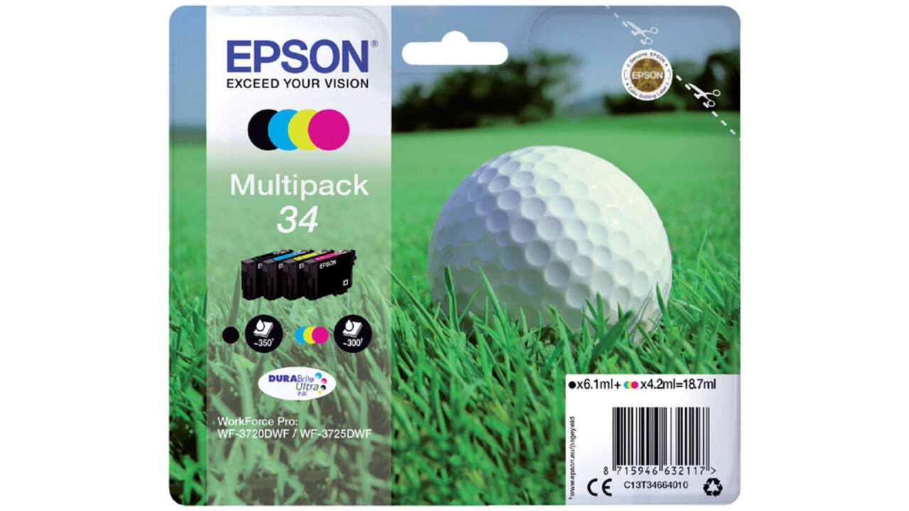 Inktcartridge Epson 34 T3466 zwart + 3 kleuren