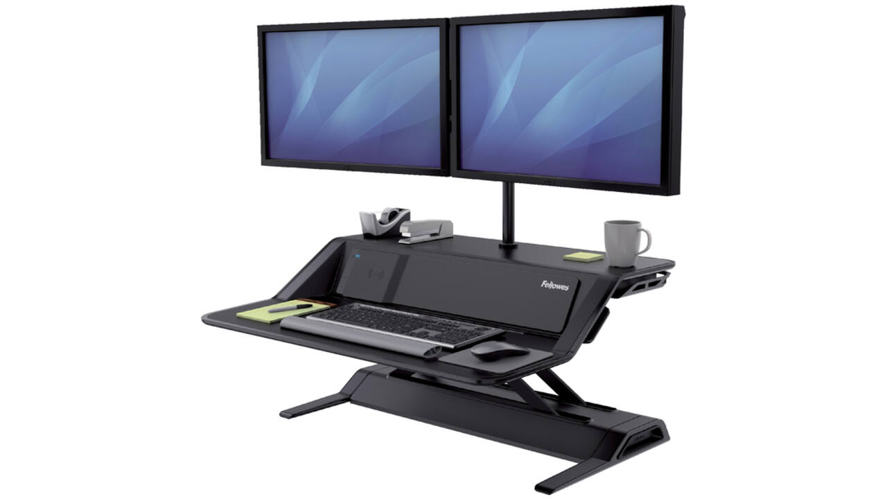 Zit-Sta werkplek Fellowes Lotus DX zwart