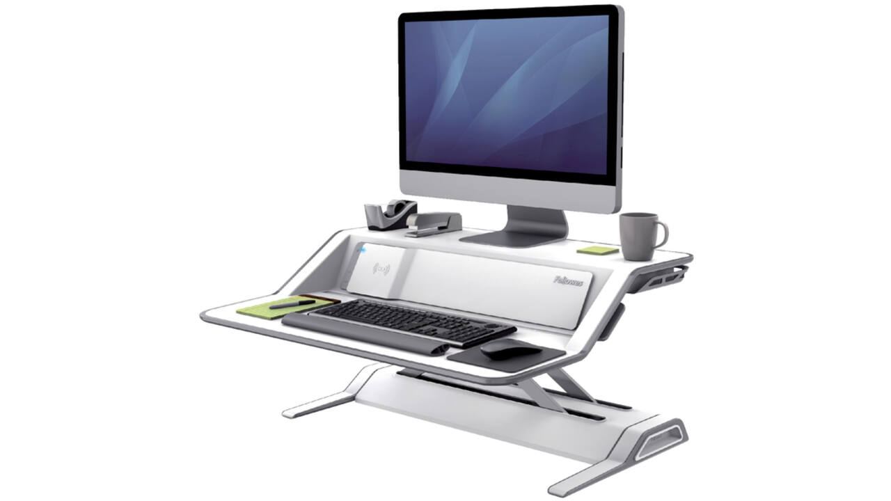 Zit-Sta werkplek Fellowes Lotus DX wit