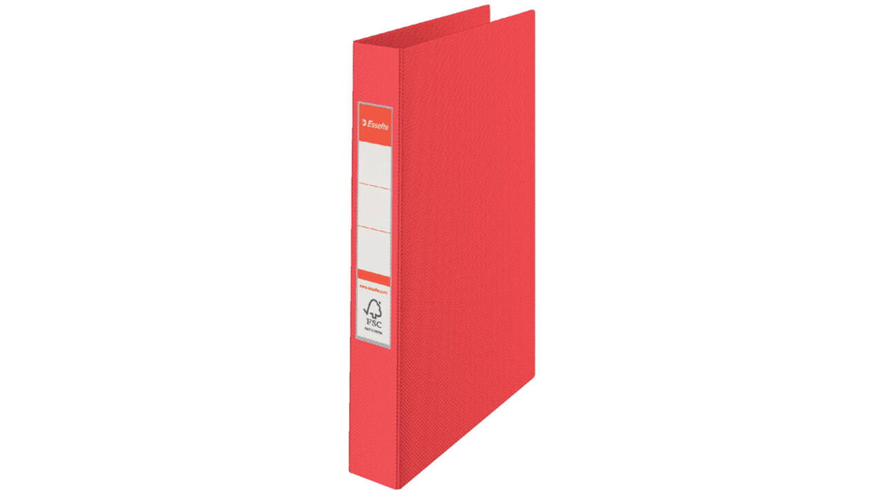 Ringband Esselte A4 23-rings O-mech 19mm PP rood