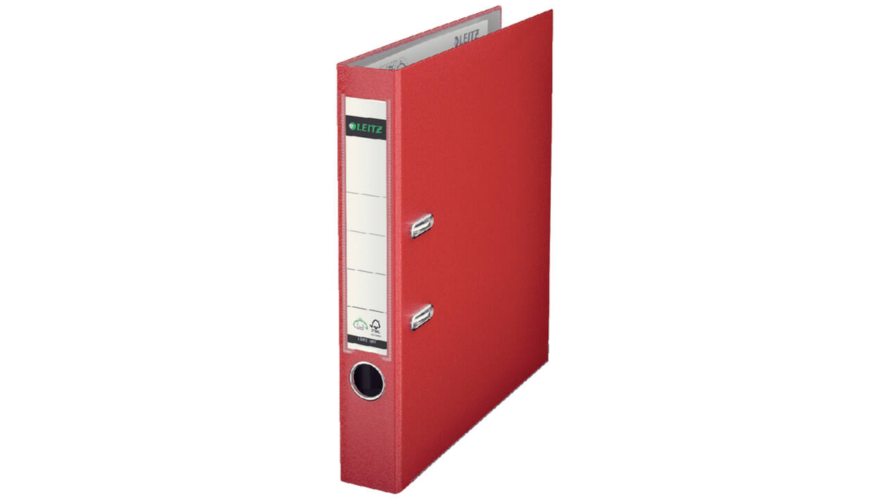 Ordner Leitz 1015 180° 52mm PP A4 rood