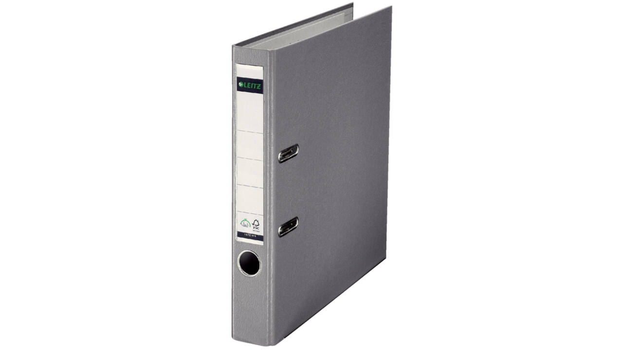 Ordner Leitz 1015 180° 52mm PP A4 grijs