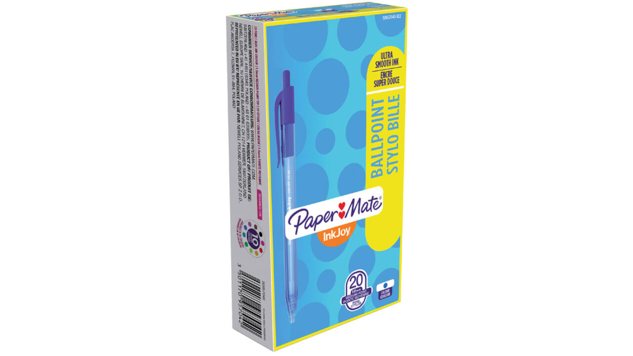Balpen Paper Mate Inkjoy 100RT medium blauw