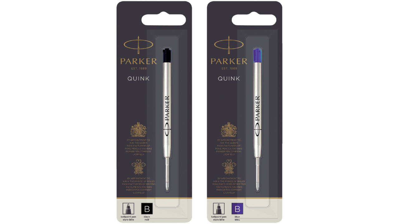 Balpenvulling Parker Quink breed blauw breed blister à 1 stuk