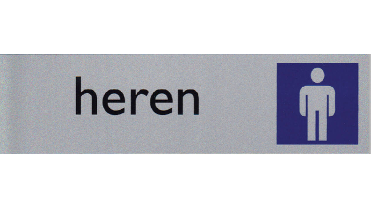 Infobord pictogram heren 165x44mm
