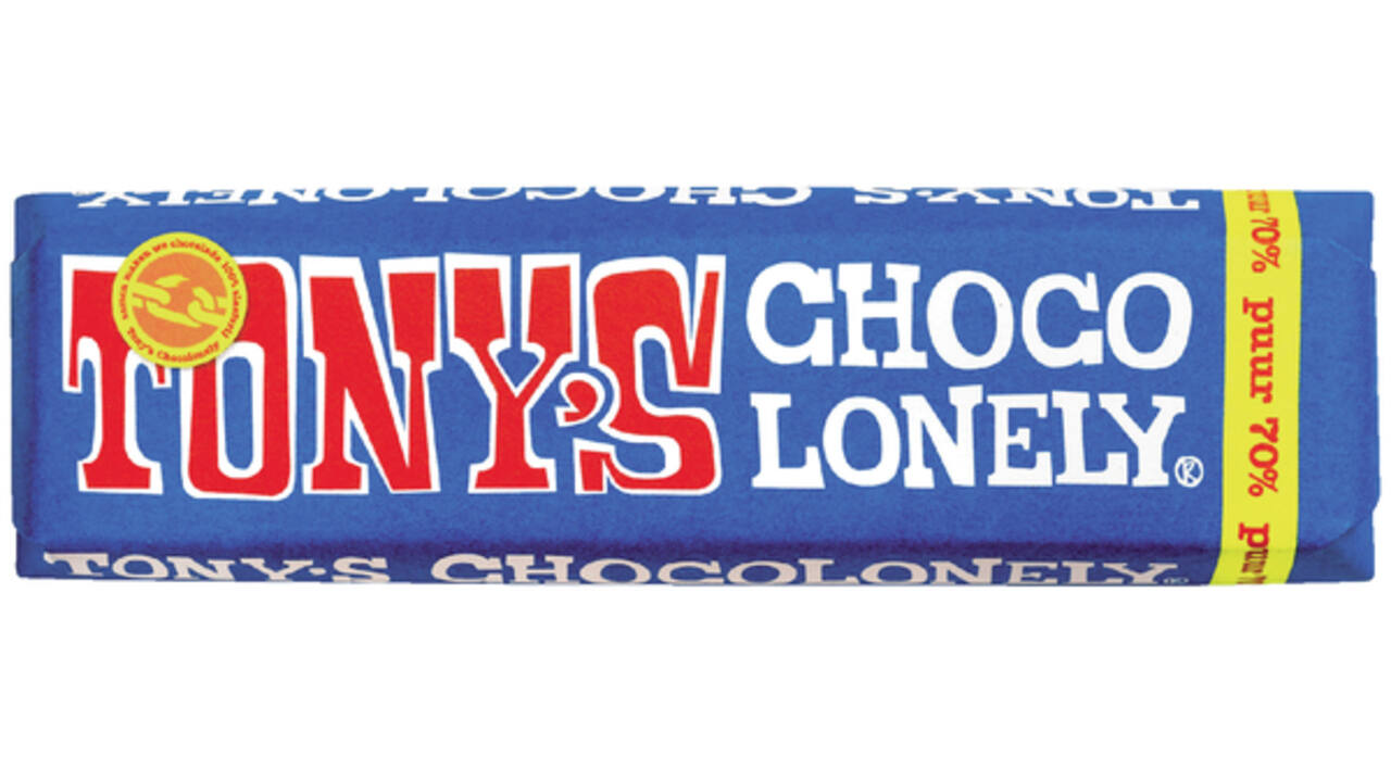 Chocolade Tony's Chocolonely puur reep 50 gr