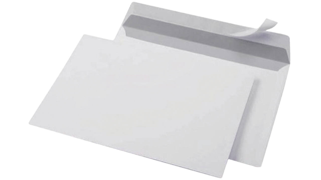 Envelop Quantore bank C6 114x162mm zelfklevend wit 25stuks