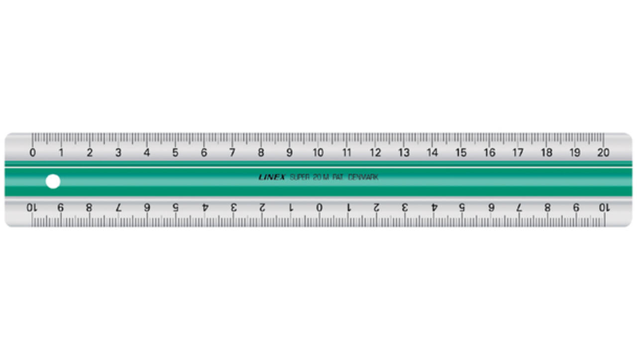 Liniaal Linex super S20 20cm transparant