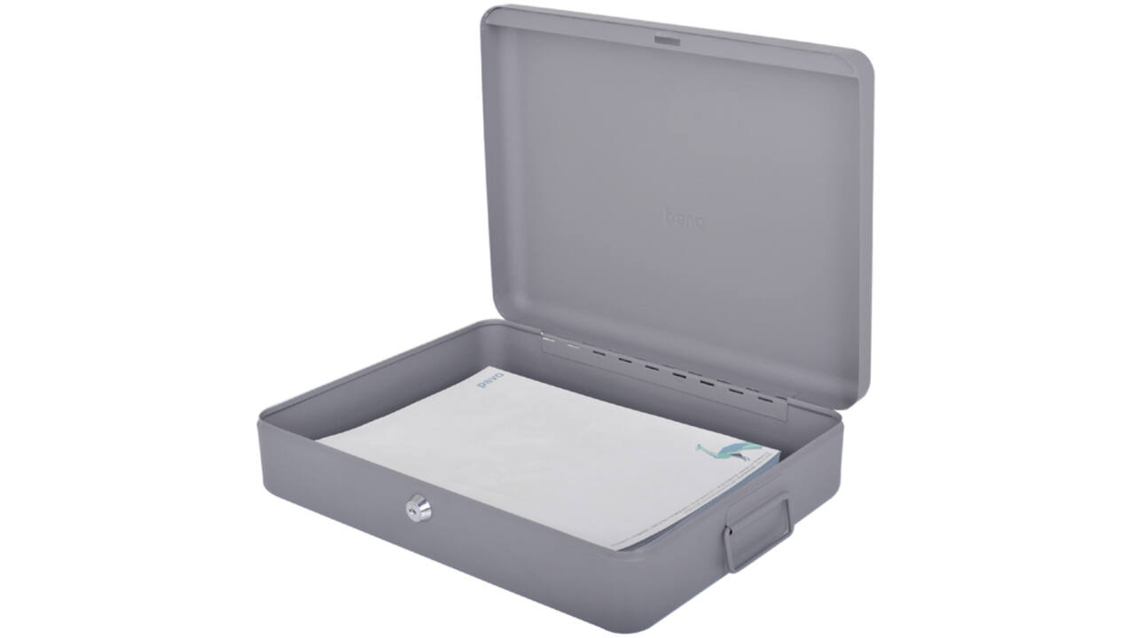 Documentenkist Pavo 370x280x90mm donkergrijs
