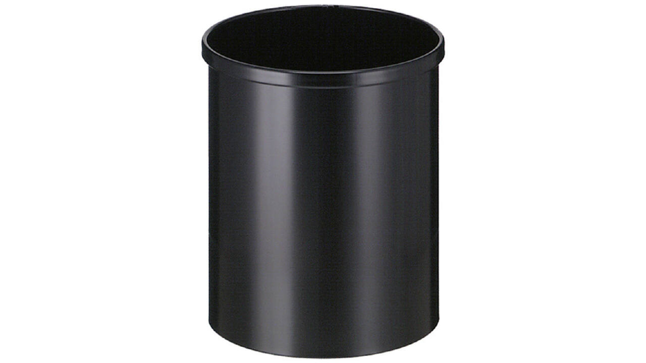 Papierbak Vepabins rond Ø25.5cm 15 liter zwart