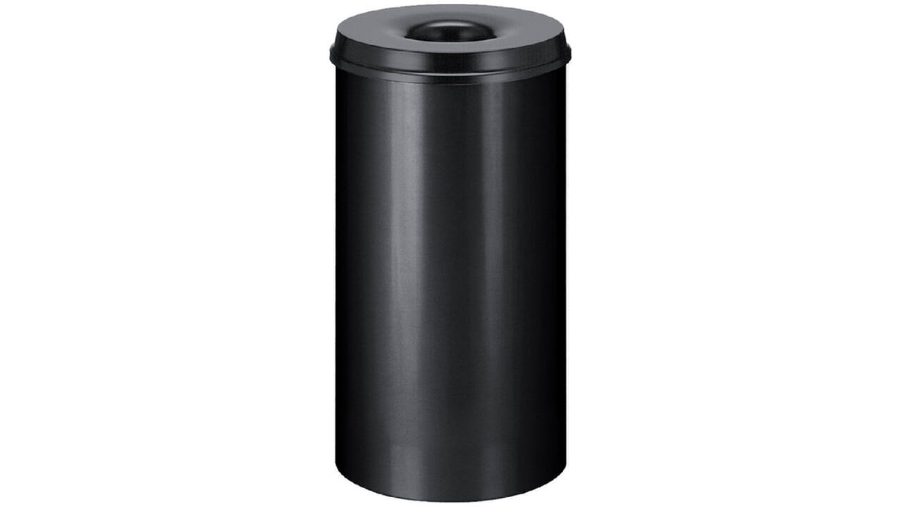 Papierbak met vlamdover Vepabins 50liter 33.5cm zwart