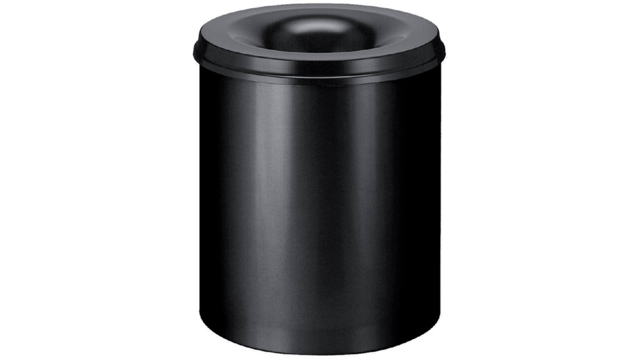 Papierbak met vlamdover Vepabins 80liter 47cm Zwart