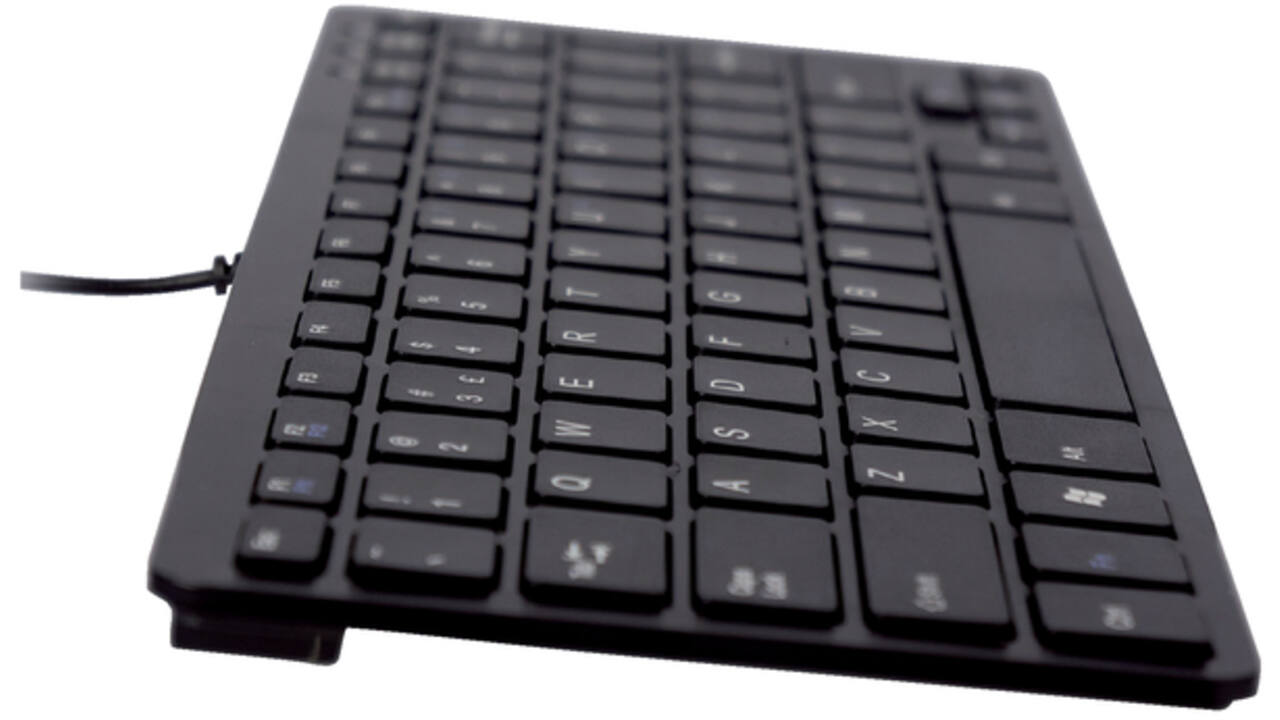 Ergonomisch toetsenbord R-Go Tools Compact Qwerty zwart