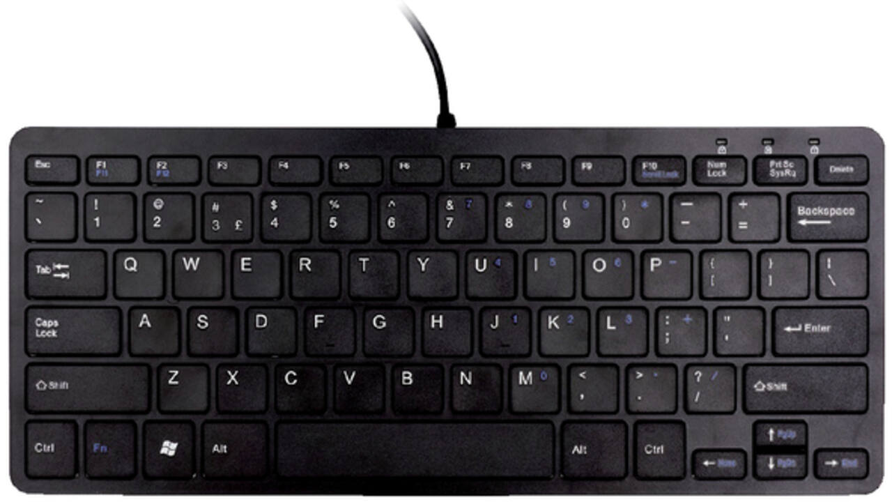 Ergonomisch toetsenbord R-Go Tools Compact Qwerty zwart