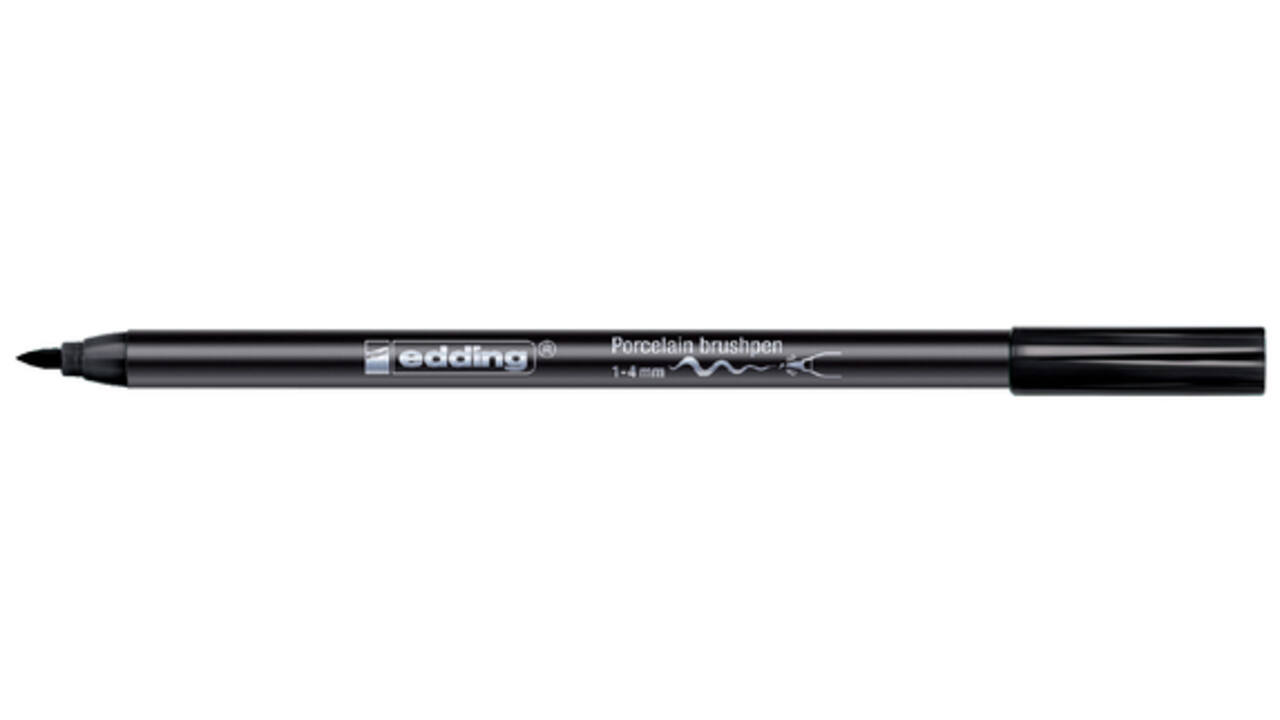 Brushpen edding 4200 porselein zwart