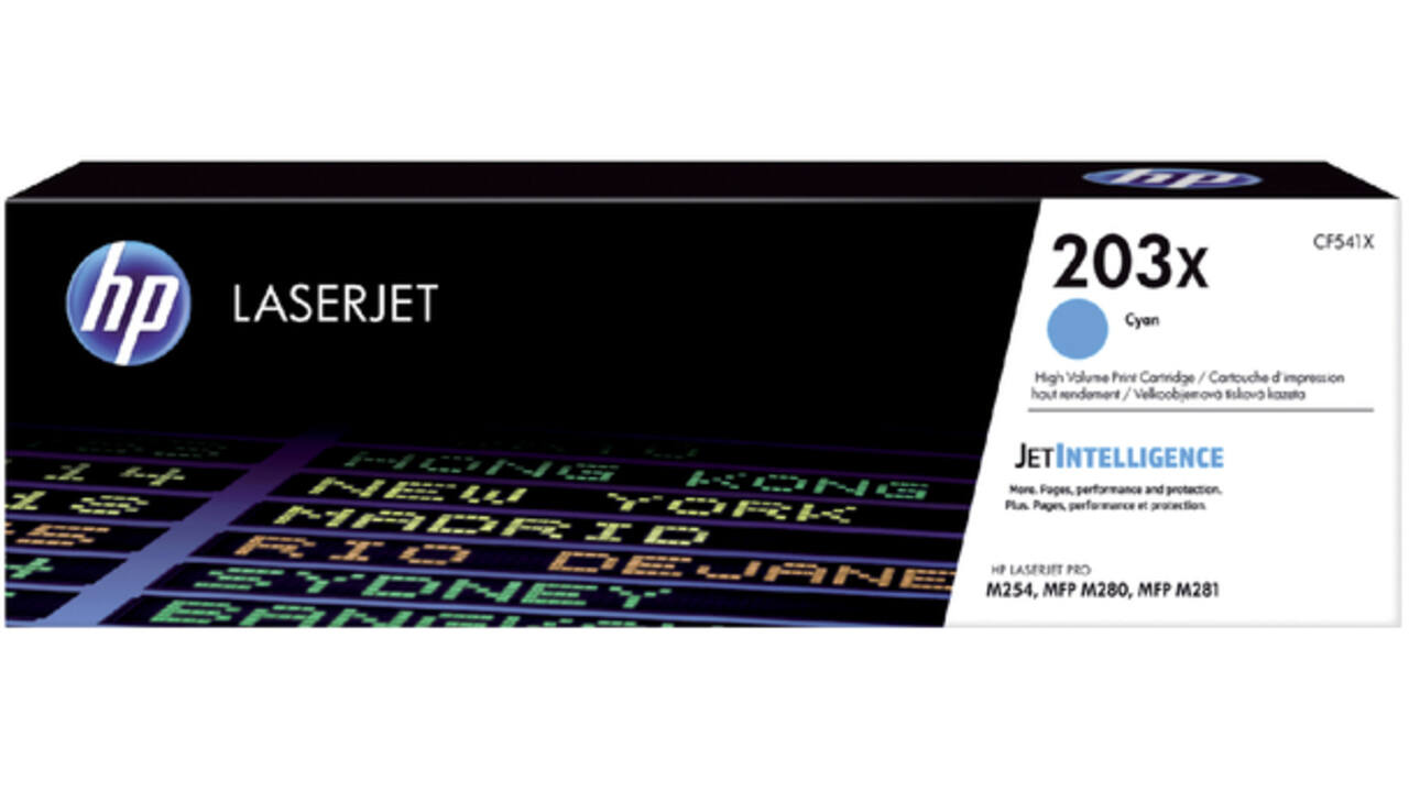Tonercartridge HP CF541X 203X blauw